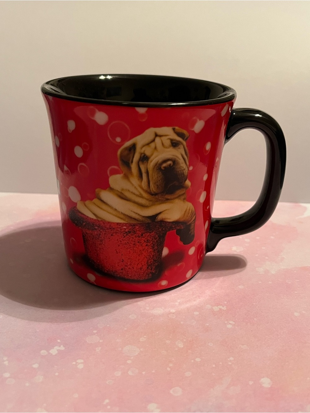 Red Ceramic shar pei Print Coffee Mug Keith Kimberlin